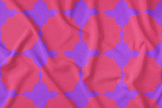 Carimbos Rosa com Fundo Roxo (M12325)