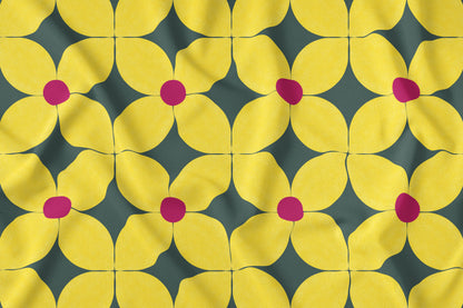 Flores geométricas en amarillo (M13525)