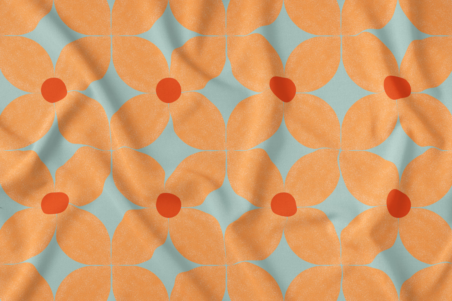 Flores geométricas en naranja (M13625)