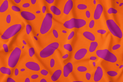 Roze Vlekken op Oranje Achtergrond (M14125)