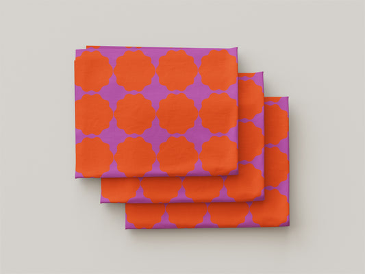 Carimbos Laranja com Fundo Roxo (M12225)