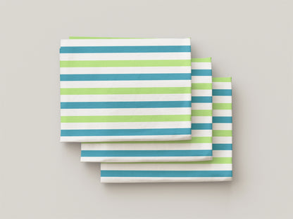 Green, Blue, and White Stripes (M17525)